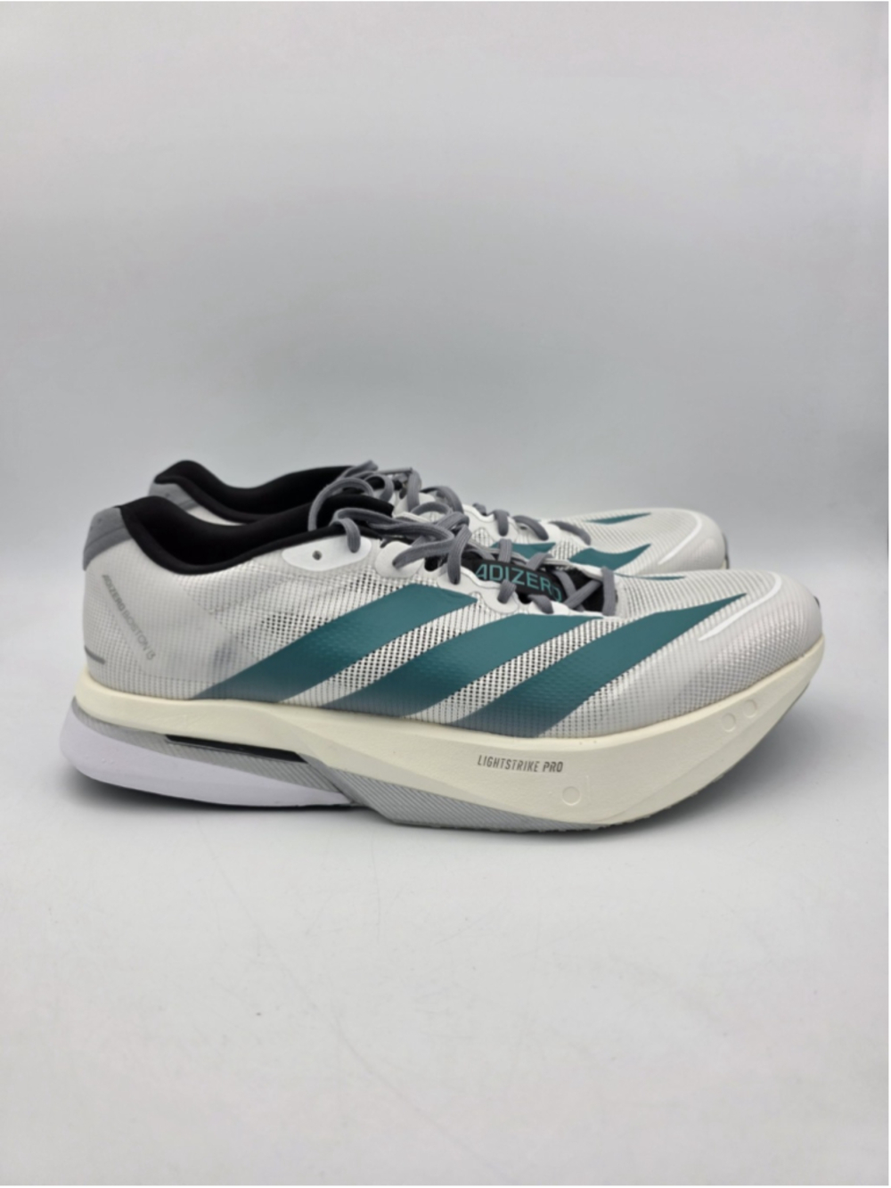 Adidas Adizero Boston 13 Running Shoes Men’s Size 11.5 Cloud White Teal JR4791